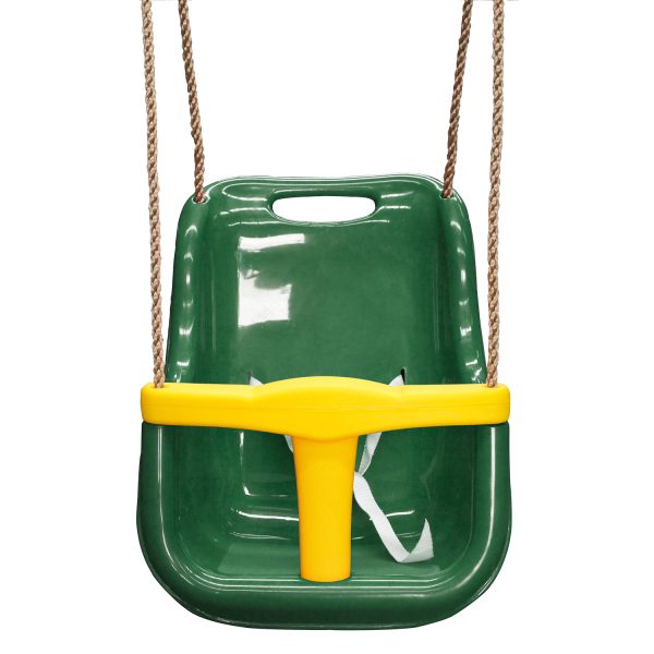 Kids Baby Swing Seat with Rope Extensions – Green and Yellow