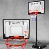 2.1M Basketball Hoop Stand System Adjustable Portable Pro Kids Clear