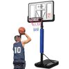 3.05M Basketball Hoop Stand System Ring Portable Net Height Adjustable – Blue