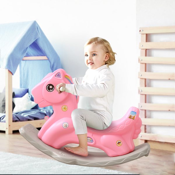 Kids Rocking Horse Toddler Baby Horses Pony Ride On Toy Balance Rocker