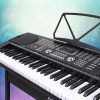 61 Keys LED Electronic Piano Keyboard – Black