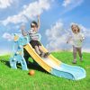 Kids Slide 160cm Extra Long Basketball Hoop Activity Center Toddlers Play Set Blue
