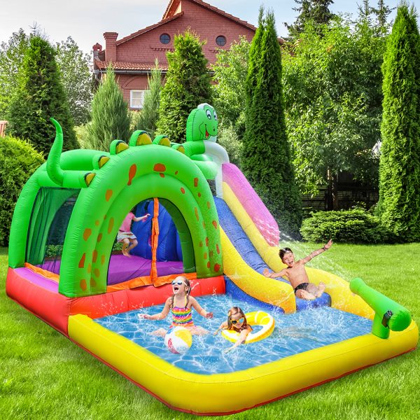 Inflatable Water Slide Kids Play Park Pool Toys Outdoor Splash Jumping