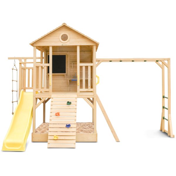 Kids Kingston Cubby House with 2.2m Slide – Yellow