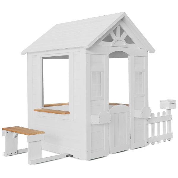 Lifespan Kids Teddy Cubby House in White (V2) with Floor