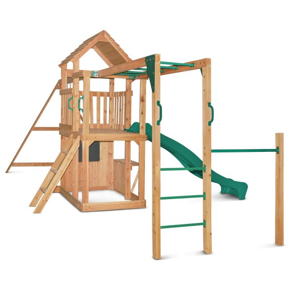 Lifespan Kids Coburg Lake Swing & Play Set with Slide – Green