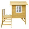Kids Wallaby 2 Cubby House with Green Slide