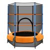 Trampoline 4.5FT Kids Trampolines Cover Safety Net Pad Ladder Gift – Orange