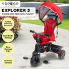 Veebee Explorer 3-Stage Kids Trike with Canopy – Red