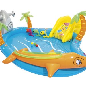 273L Inflatable Sea Life Water Fun Park Pool with Slide – 2.8m x 87cm