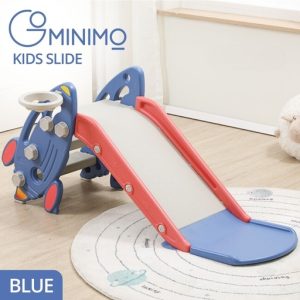 Kids Slide with Basketball Hoop (Blue Rocket)