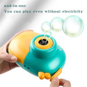 Bubblerainbow Electric Bubble Machine Rechargeable Children’s Hand-held Automatic Camera Soap Water