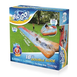 Kids H20GO Double Water Slide with Ramp – 18’/5.49m