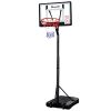 2.6M Basketball Hoop Stand System Adjustable Portable Pro Kids Clear