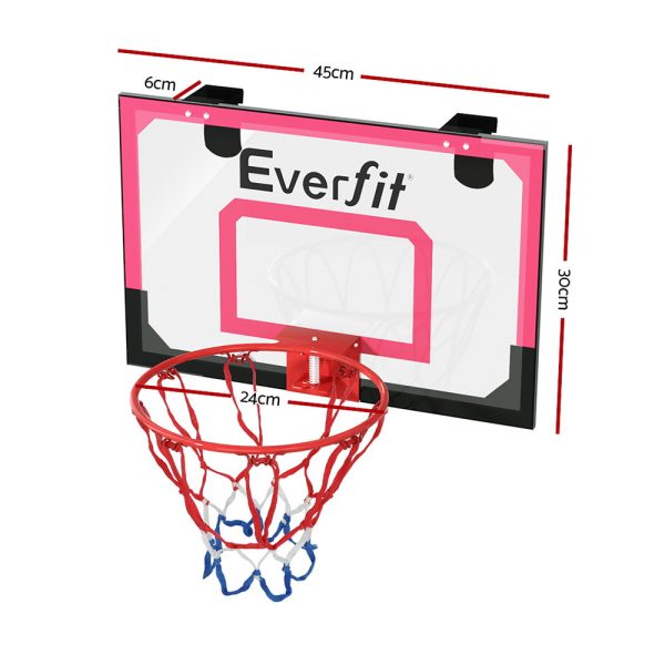 23″ Mini Basketball Hoop Backboard Door Wall Mounted Sports Kids Red