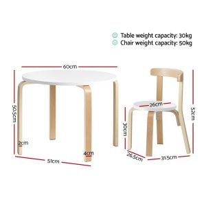 Nordic Kids Table Chair Desk Activity Study Play Children Modern