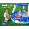 Kids Pool 213x155x132cm Inflatable Swimming w/ Canopy Play Pools 282L