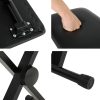 Piano Stool Adjustable Height Keyboard Seat Portable Bench Chair Black