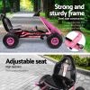 Kids Pedal Go Kart Car Ride On Toys Racing Bike Rubber Tyre Adjustable Seat – Pink