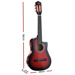 34″ Inch Guitar Classical Acoustic Cutaway Wooden Ideal Kids Gift Children 1/2 Size