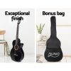 38 Inch Wooden Acoustic Guitar – 34″ Black Set