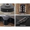 38 Inch Wooden Acoustic Guitar – 34″ Black Set