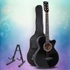 38 Inch Wooden Acoustic Guitar – 34″ Black Set