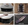 41 Inch Wooden Acoustic Guitar – 41″ Black