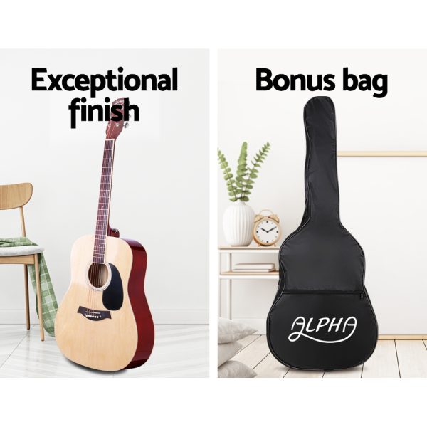 41 Inch Wooden Acoustic Guitar – 41″ Natural
