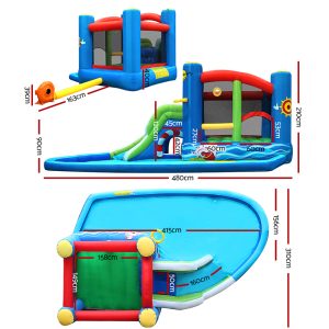 Inflatable Water Slide Jumping Trampoline Castle Bouncer Toy Splash