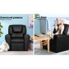 Kids Recliner Chair PU Leather Sofa Lounge Couch Children Armchair – Black