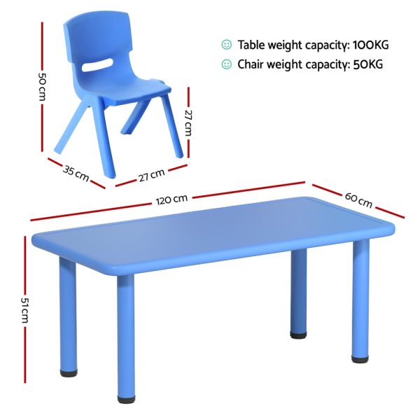 9PCS Kids Table and Chairs Set Children Study Desk Furniture Plastic 8 Chairs