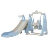 Kids Slide 170cm Extra Long Swing Basketball Hoop Toddlers PlaySet – Blue