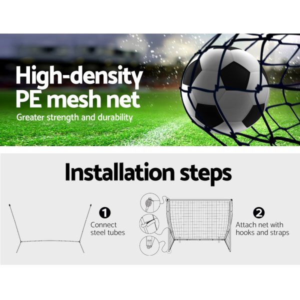 Portable Soccer Football Goal Net Kids Outdoor Training Sports – 369x185x86 cm