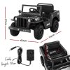 Kids Ride On Car Off Road Military Toy Cars 12V – Black