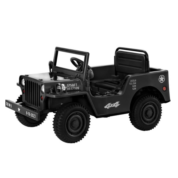 Kids Ride On Car Off Road Military Toy Cars 12V – Black