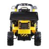 Kids Electric Ride On Car Bulldozer Digger Loader Remote 6V Yellow