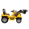 Kids Electric Ride On Car Bulldozer Digger Loader Remote 6V Yellow