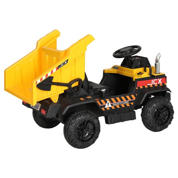 Kids Electric Ride On Car Dumptruck Loader Toy Cars 12V Yellow