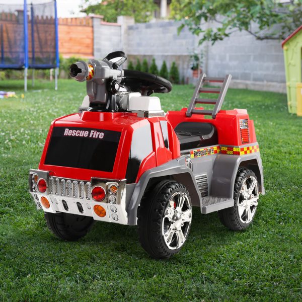 Kids Electric Ride On Car Fire Engine Fighting Truck Toy Cars 6V Red