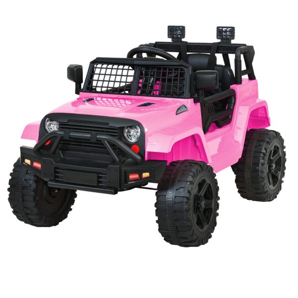 Kids Ride On Car Electric 12V Car Toys Jeep Battery Remote Control – Pink