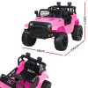 Kids Ride On Car Electric 12V Car Toys Jeep Battery Remote Control – Pink