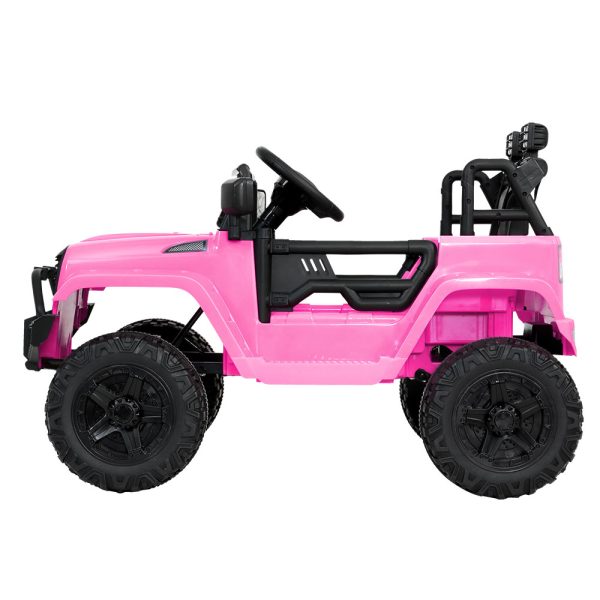 Kids Ride On Car Electric 12V Car Toys Jeep Battery Remote Control – Pink