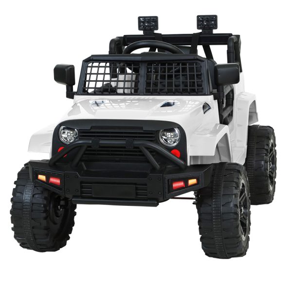 Kids Ride On Car Electric 12V Car Toys Jeep Battery Remote Control – White