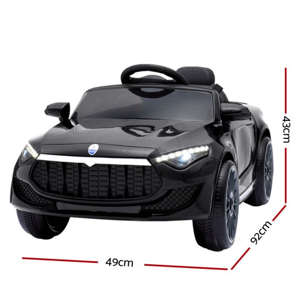 Kids Ride On Car Electric Toys 12V Battery Remote Control MP3 LED – Black