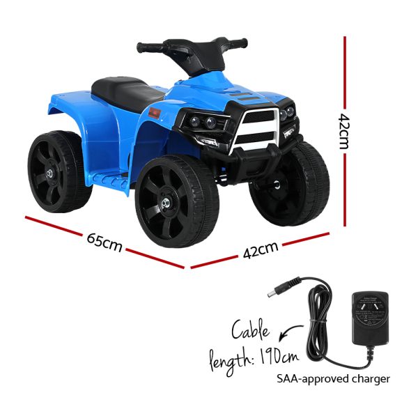 Kids Ride On ATV Quad Motorbike Car 4 Wheeler Electric Toys Battery – Blue