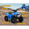 Kids Ride On ATV Quad Motorbike Car 4 Wheeler Electric Toys Battery – Blue