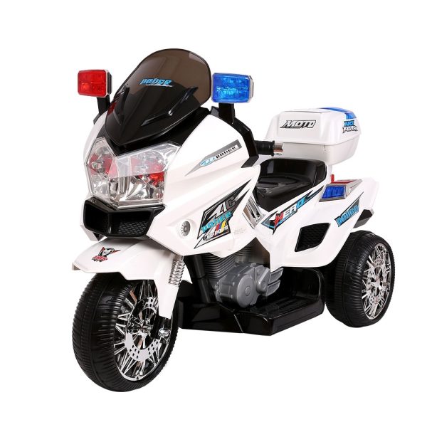 Kids Ride On Motorbike Motorcycle Toys – White