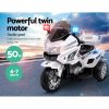 Kids Ride On Motorbike Motorcycle Toys – White