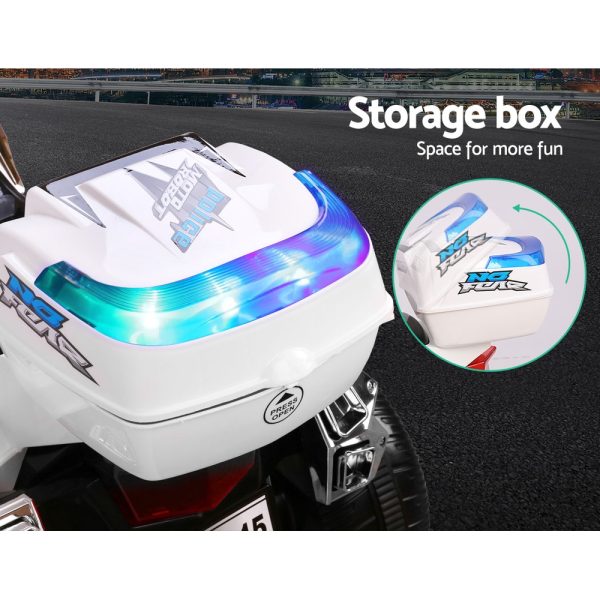 Kids Ride On Motorbike Motorcycle Toys – White